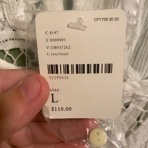 Free People NWT White Lace Halter Top - Picture 3 of 5